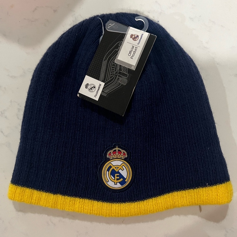 Real Madrid Blue and Yellow Knit Hats